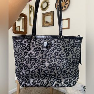 Coach Ocelot Leopard Zip Tote Bag F21061